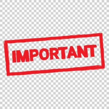 Grunge Red IMPORTANT Rubber Stamp Badge Illustration. Stock Illustration