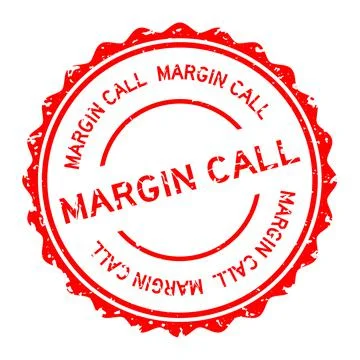 Grunge red margin call word round rubber seal stamp on white background Stock Illustration