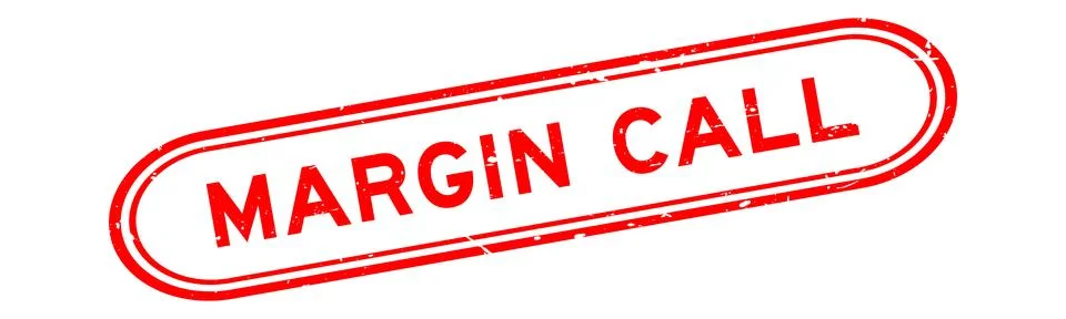 Grunge red margin call word rubber seal stamp on white background Stock Illustration