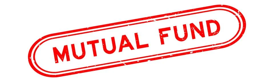 Grunge red mutual fund word rubber seal stamp on white background 스톡 일러스트