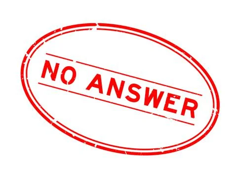 Grunge red no answer word rubber seal stamp on white background 스톡 일러스트