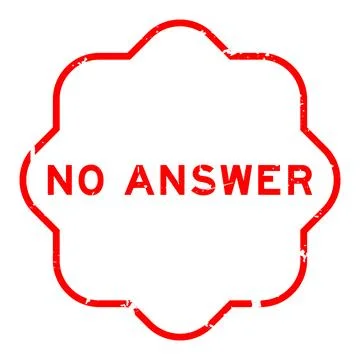 Grunge red no answer word rubber seal stamp on white background Stock Illustration