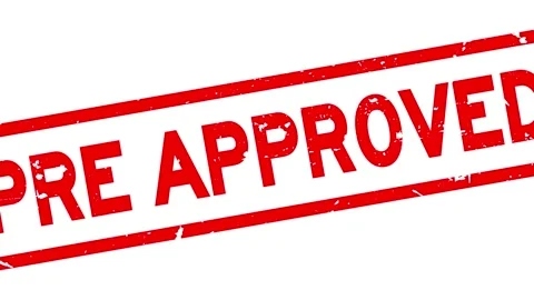 Grunge red pre approved word square rubber seal stamp zoom on white backgroun Stock Footage 164130663