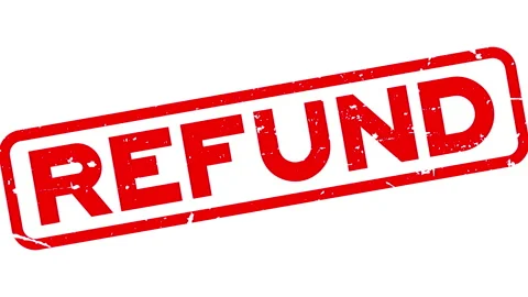 Grunge red refund word rectangle rubber seal stamp zoom Stock Footage 341350779