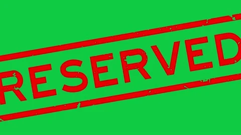 Grunge red reserved word square rubber seal stamp zoom on green background Stock Footage 171813152