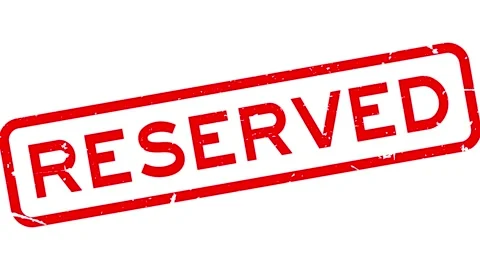 Grunge red reserved word square rubber seal stamp zoom on white background Stock Footage 221680907