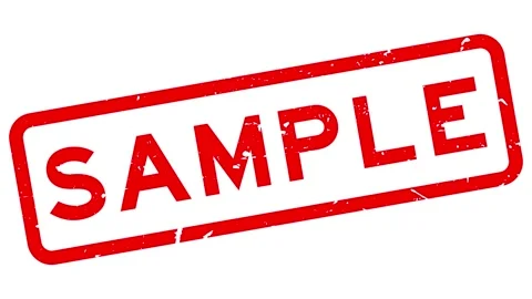 Grunge red sample word square rubber seal stamp zoom on white background Stock Footage 164130728