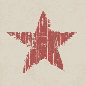 Grunge red star. vector, eps10. イラスト素材