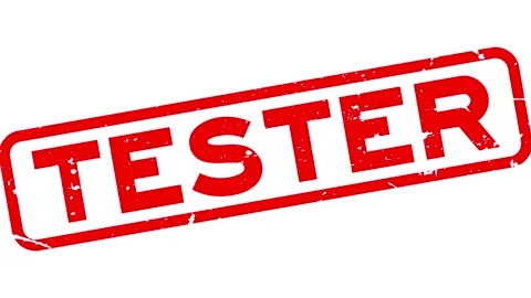 Grunge red tester word square rubber seal stamp zoom on white background Stock Footage 214345454