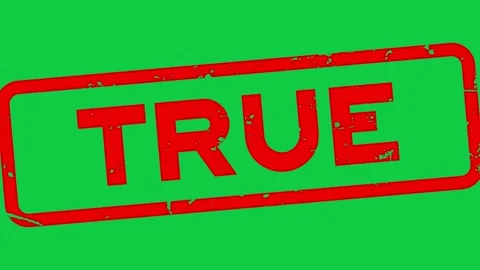Grunge red true word square rubber seal stamp zoom on green background Stock Footage 296966602