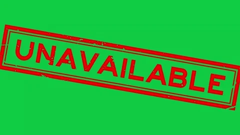 Grunge red unavailable word square rubber seal stamp zoom on green background Stock Footage 296966609
