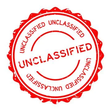 Grunge red unclassified word round rubber seal stamp on white background Stock Illustration