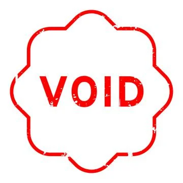 Grunge red void word rubber seal stamp on white background Stock Illustration