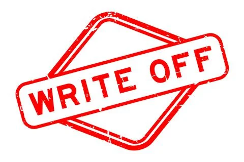 Grunge red write off word rubber seal stamp  on white background Stock Illustration