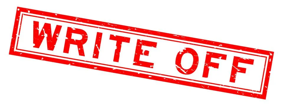 Grunge red write off word square rubber seal stamp on white background Stock Illustration