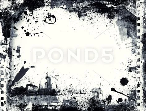 Grunge retro style frame for your projects Stock Illustration