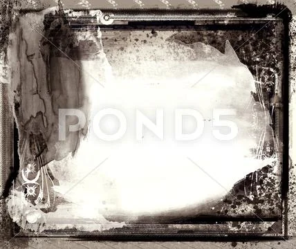 Grunge retro style frame for your projects Stock Illustration