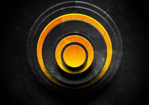 Grunge retro tech abstract background with circles 스톡 일러스트