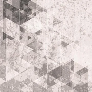 Grunge retro tech background. Triangles pattern 스톡 일러스트