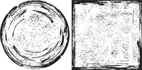 Grunge round and square frames texture. vector 스톡 일러스트