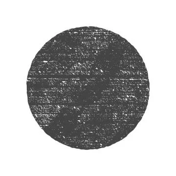 Grunge round circle shape. Dirty texture vector illustration Stock Illustration
