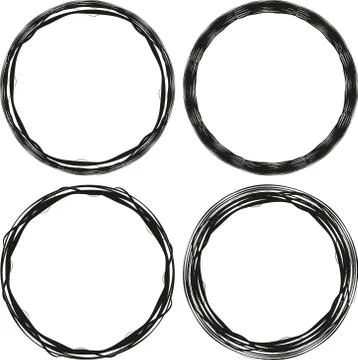 Grunge round frames Stock Illustration