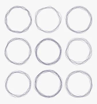 Grunge round frames Stock-Illustration