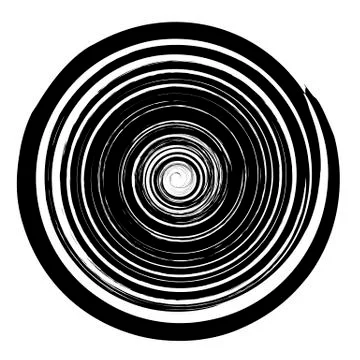 Grunge Round Pattern Isolated on White Background Illustrazione stock