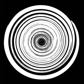 Grunge Round Pattern. White Spiral Splatter Grunge Round Pattern Isolated ... Stock Photos