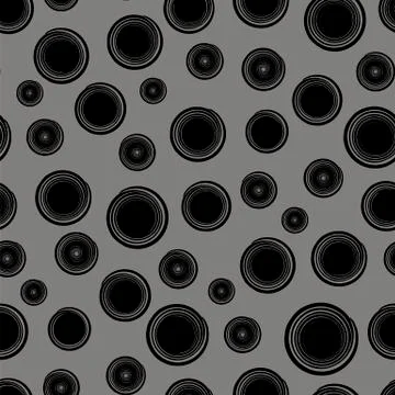 Grunge Round Seamless Pattern Stock Illustration