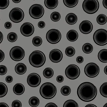 Grunge Round Seamless Pattern Stock Illustration