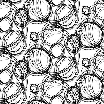 Grunge Round Seamless Pattern Stock Illustration