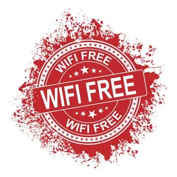 Grunge rubber stamp with the text wireless internet written inside the stamp Stock Illustration