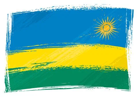 Grunge Rwanda flag Stock Illustration