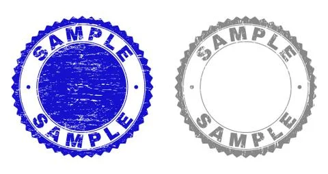 Grunge SAMPLE Textured Watermarks 스톡 일러스트