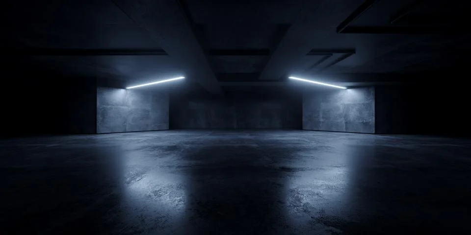 Grunge Sci Fi Concrete Background Cyber Clean Empty Studio Tunnel Corridor .. 스톡 일러스트