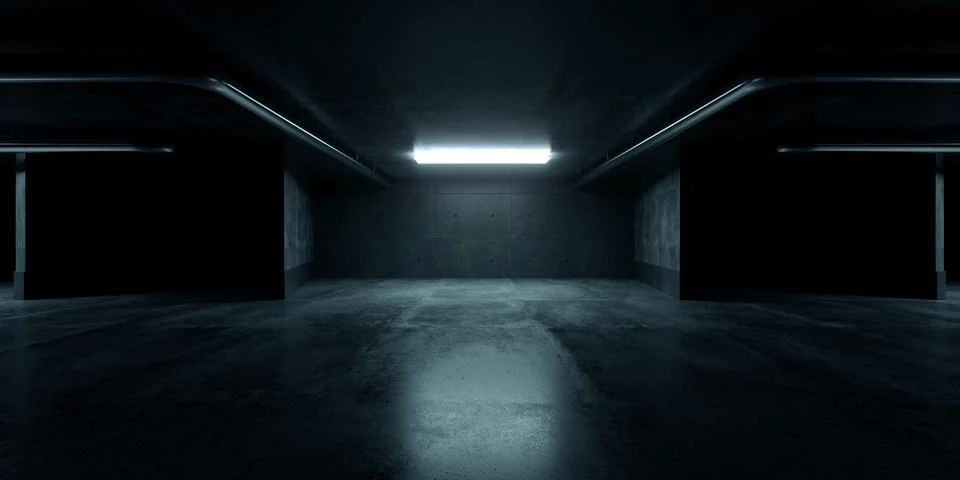 Grunge Sci Fi Concrete Background Cyber Clean Empty Studio Tunnel Corridor .. Stock Illustration