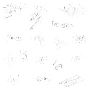 Grunge scratches elements in eleven groups イラスト素材