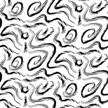 Grunge Scribbles Seamless Pattern Illustrazione stock