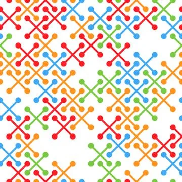 Grunge Seamless Lattice. Abstract Pattern. Retro Texture with Scratched Crosses Illustrazione stock