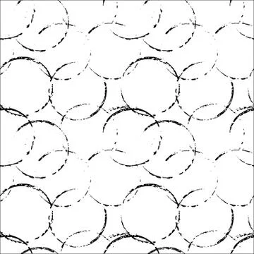 Grunge seamless pattern. Background with circles. Ink hand drawn print elements Stock Illustration