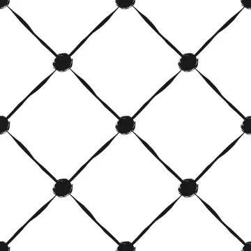 Grunge seamless pattern of black diagonal stripes and polka dot Stock Illustration