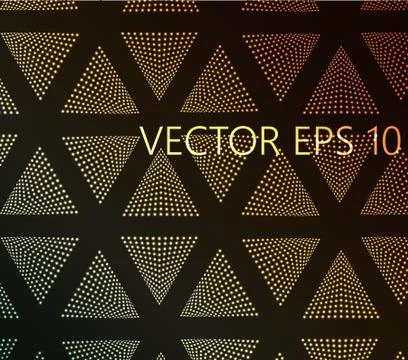 Grunge seamless pattern with golden triangles Stock-Illustration