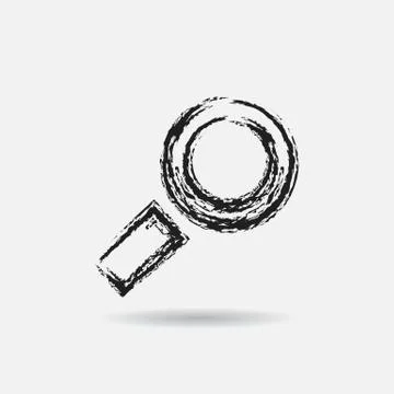 Grunge search icon Stock Illustration