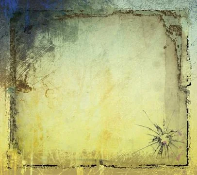 Grunge sepia background with borders Stock Illustration