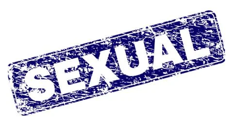 Grunge SEXUAL Framed Rounded Rectangle Stamp 스톡 일러스트