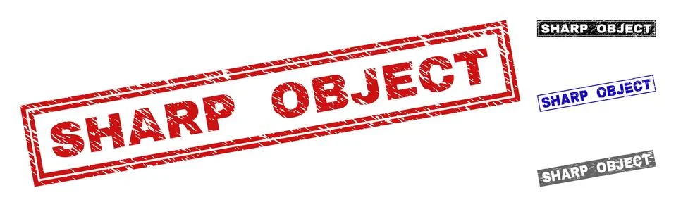 Grunge SHARP OBJECT Scratched Rectangle Watermarks Stock Illustration