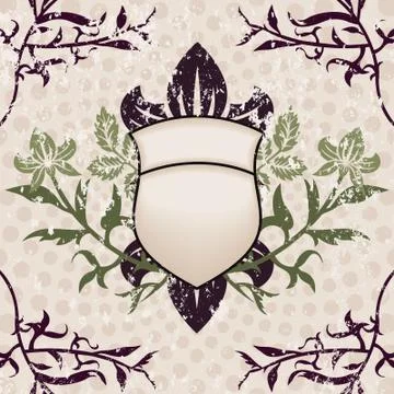 Grunge shield background 库存插图
