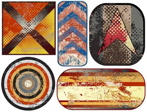 Grunge sign elements Stock Illustration