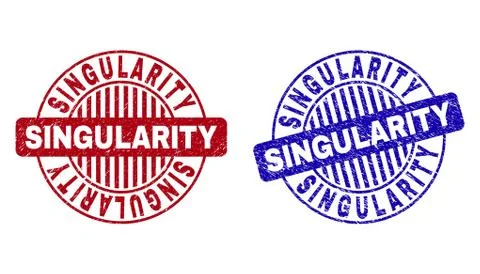 Grunge SINGULARITY Scratched Round Stamp Seals Stock Illustration